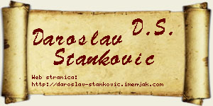 Daroslav Stanković vizit kartica